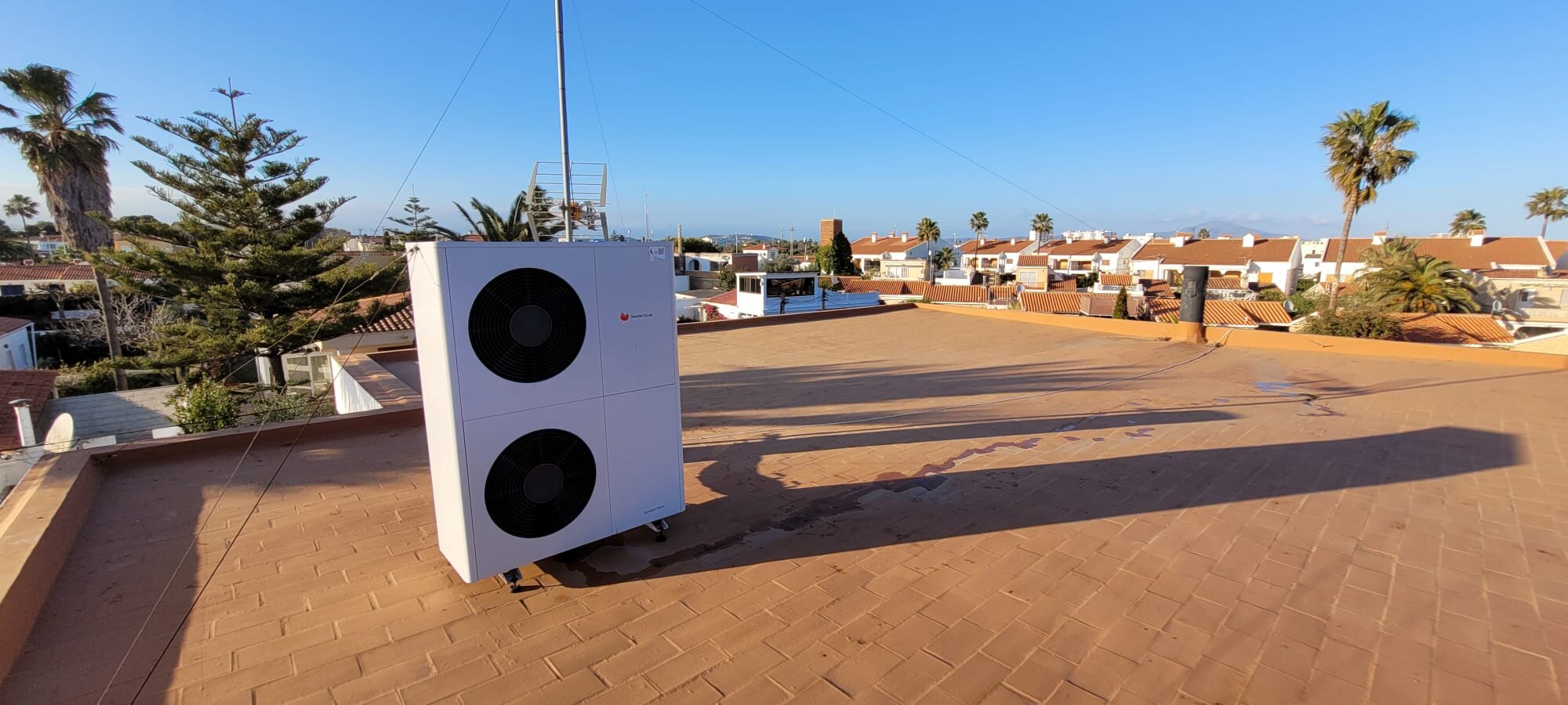 bomba de calor en la azotea