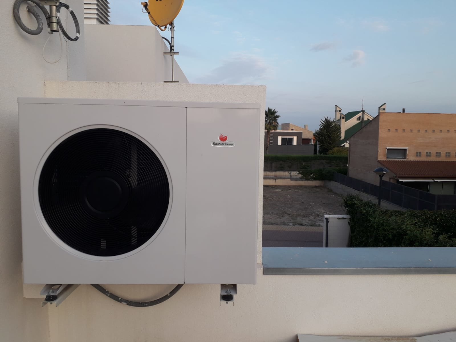 bomba de calor en la azotea