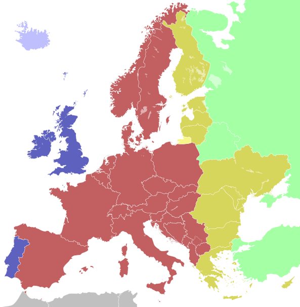 Usos horarios europeos