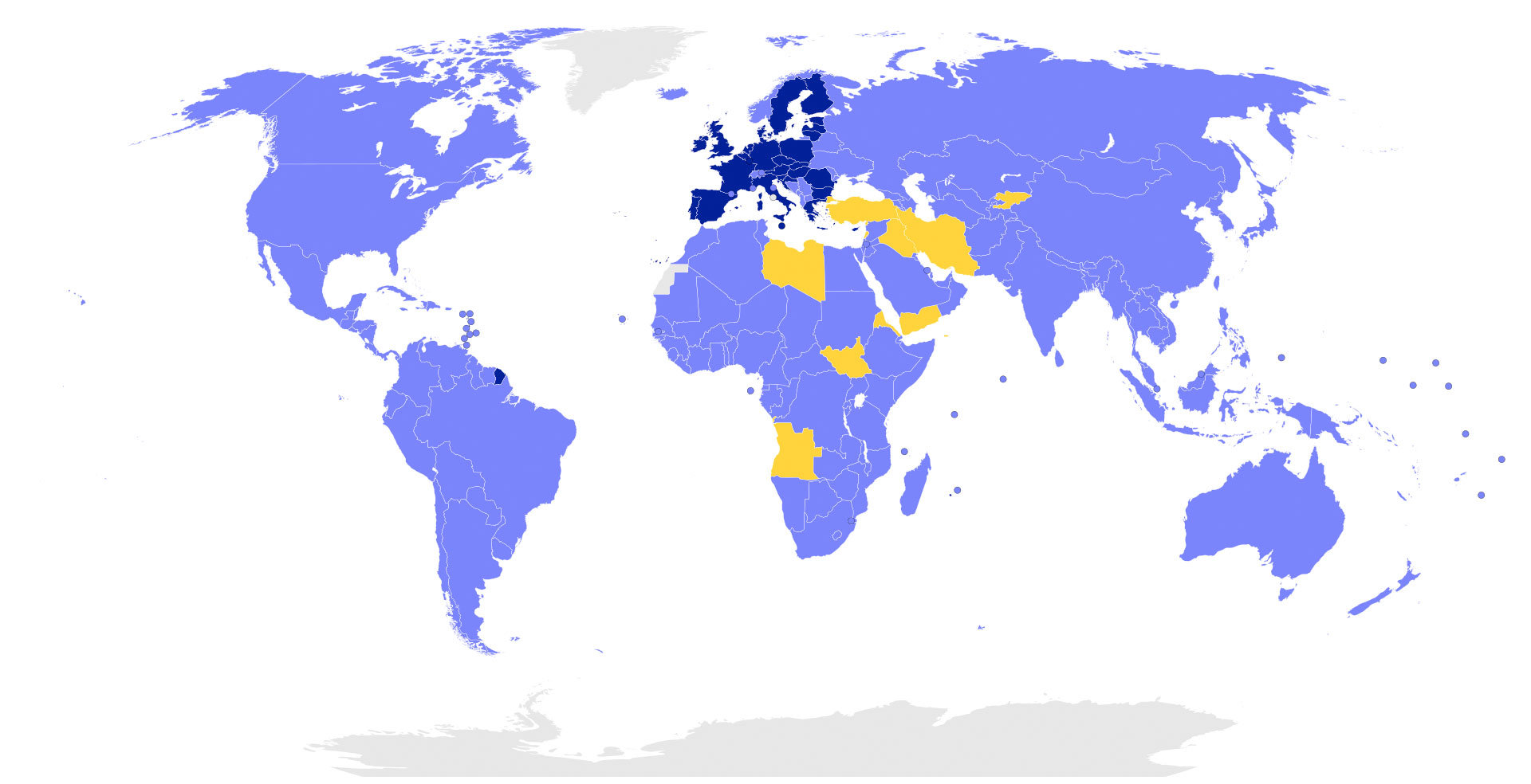 mapa mundi del acuerdo de paris